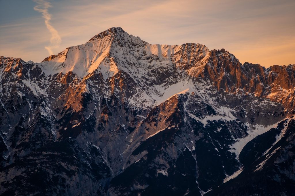 alps, mountains, snow, winter, sunset, golden, rock, heaven, tyrol, austria, nature, landscape-9266131.jpg
